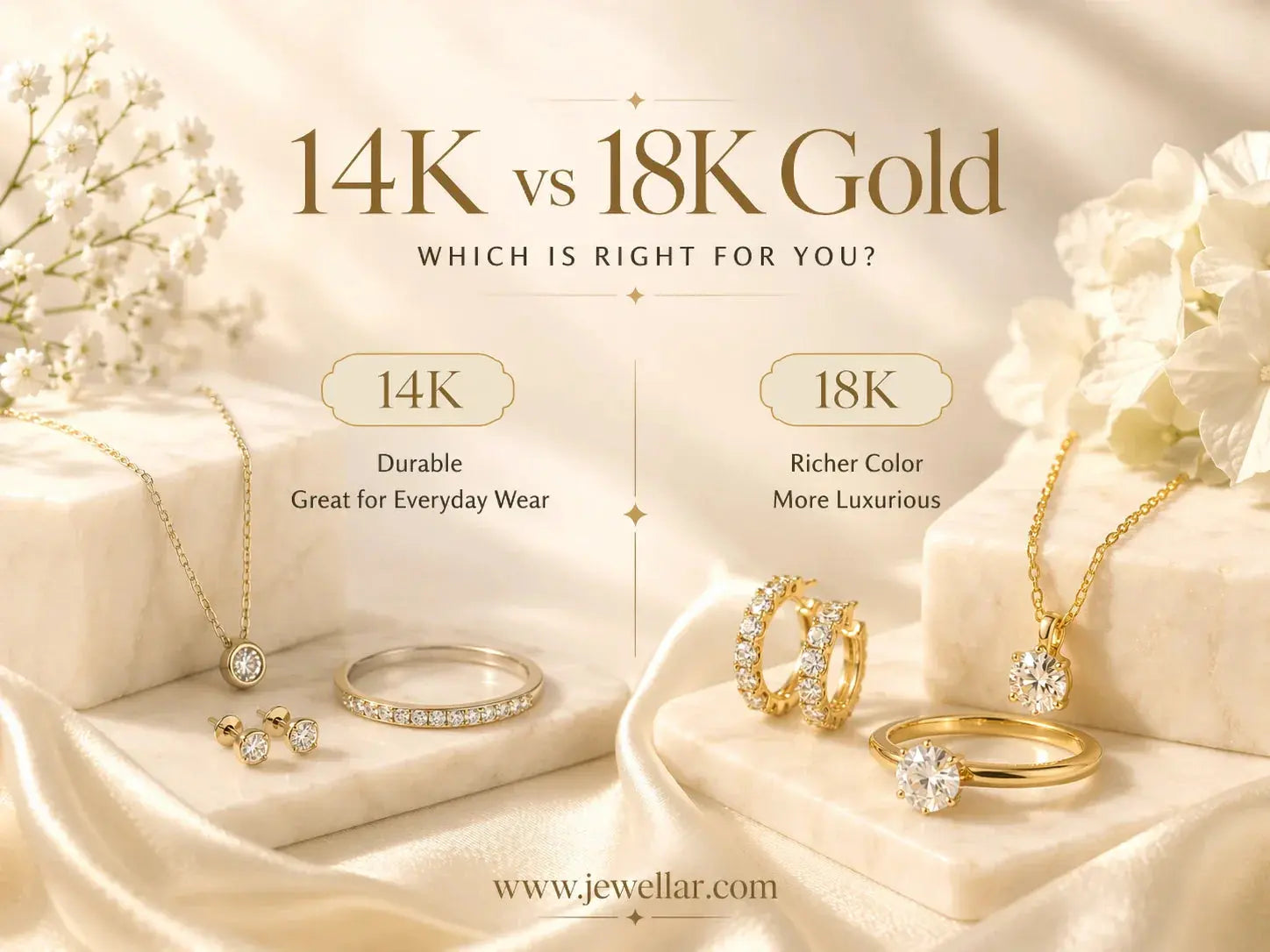 14K vs 18K Gold Jewelry: What's the Difference? | Jewellar