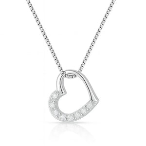 Amora – 925 Sterling Silver Heart Pendant Necklace - Jewellar