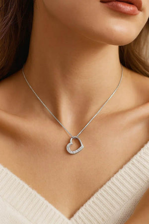 Amora – 925 Sterling Silver Heart Pendant Necklace - Jewellar