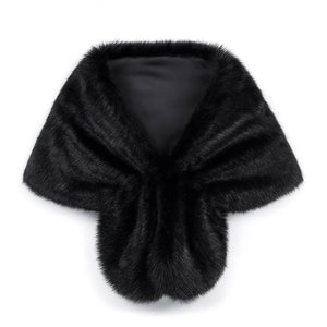 Arctic Grace – Faux Fur Winter Shawl Cape - Jewellar