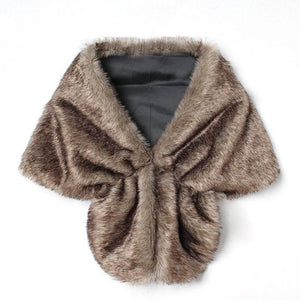 Arctic Grace – Faux Fur Winter Shawl Cape - Jewellar