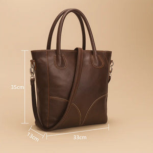 Aurelia – Genuine leather brown crossbody shoulder bag with polyester-cotton lining, stylish and durable