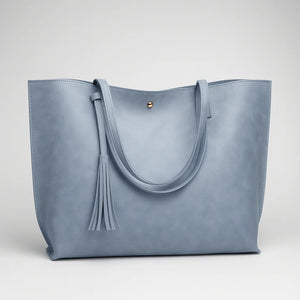 Large-capacity PU leather tote bag with magnetic closure – Aureline Tote by Jewellar