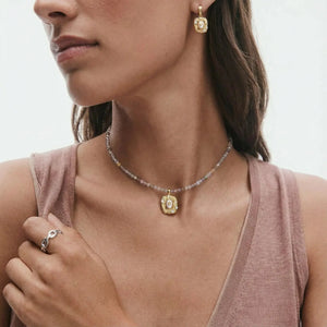 Aurora Gemstone Pendant – 18K Gold Necklace Jewellar