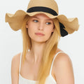 BellaWave – Foldable Straw Beach Hat with Bow - Jewellar