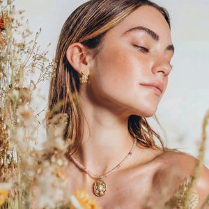 Bloom Filigree Hoop Earrings – Floral Gold Hoops in 14K Gold Plating Jewellar