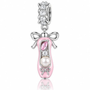 Blush Ballet Charms & Safety Chain - 925 Sterling Silver