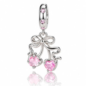 Blush Ballet Charms & Safety Chain - 925 Sterling Silver