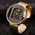 Brillia Cuff – Gold & Silver Quartz Bracelet Watch - Jewellar