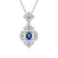 Celestia Charm – 925 Silver Sapphire Pendant Necklace - Jewellar