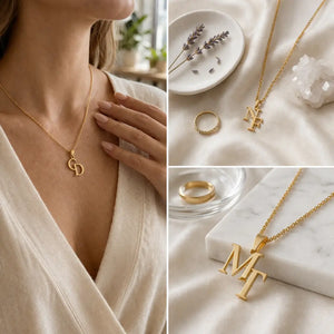 Personalized Intertwined Initials Necklace in 925 Sterling Silver Jewellar