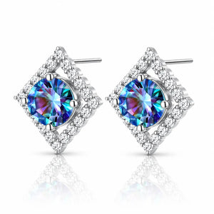 Prisme Rainbow Moissanite Studs - 925 Sterling Silver Jewellar
