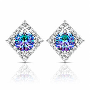 Prisme Rainbow Moissanite Studs - 925 Sterling Silver Jewellar