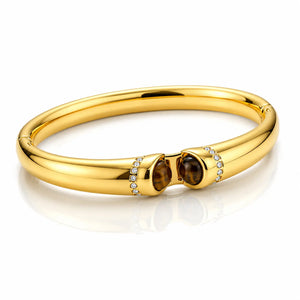 Twin Eye Bangle - 18K Gold Plated Jewellar