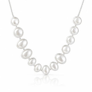 Pearl necklace on a white background