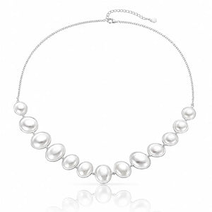 Pearl necklace on a white background
