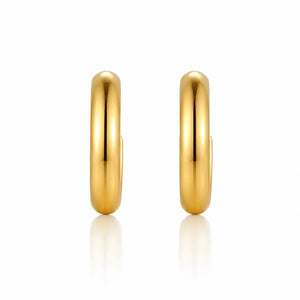 Arc Hoop Earrings - 14K Gold Plated Jewellar