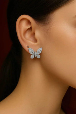 Flora Wings – Diamond Butterfly Earrings - Jewellar