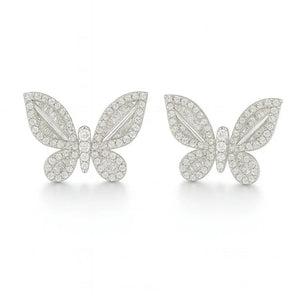 Flora Wings – Diamond Butterfly Earrings - Jewellar