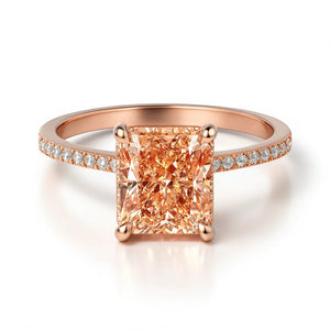 Glacier Spark Ring – S925 sterling silver square zircon design with dazzling ice-cut brilliance