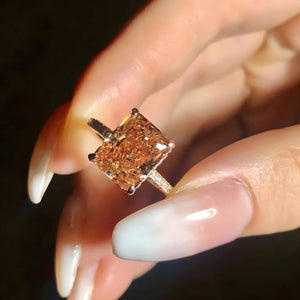 Glacier Spark Ring – S925 sterling silver square zircon design with dazzling ice-cut brilliance