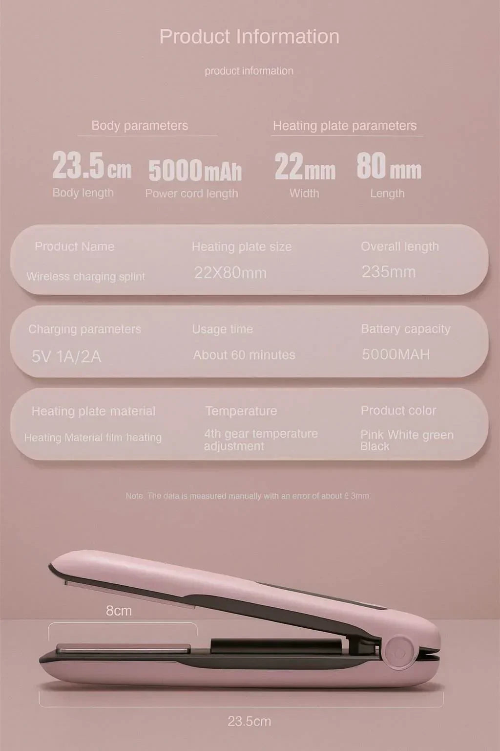 GlamWave Pro – Wireless 2-in-1 Hair Straightener & Curler - Jewellar