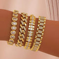 Gleam Strap – Two-Side Zircon Copper Bracelet - Jewellar