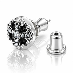 Gothic Fleur Stud Earring - 925 Sterling Silver