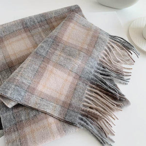 Lana Plaid – Wool Checkered Scarf - Jewellar