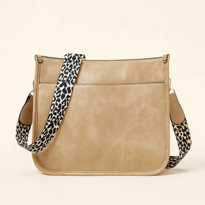Leopard print PU leather messenger bag with spacious interior – Leona Messenger by Jewellar