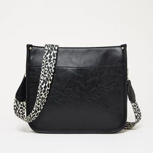 Leopard print PU leather messenger bag with spacious interior – Leona Messenger by Jewellar