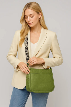 Leona Messenger – Leopard Print PU Leather Shoulder Bag