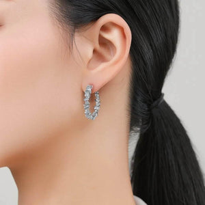 Luna Edge – 925 Sterling Silver Irregular Zircon Earrings - Jewellar