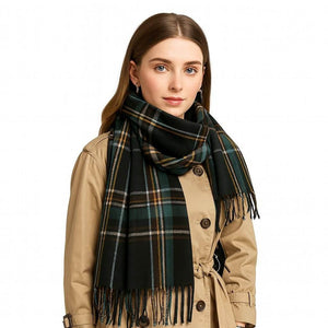 Luna Grid – Imitation Cashmere Winter Scarf - Jewellar