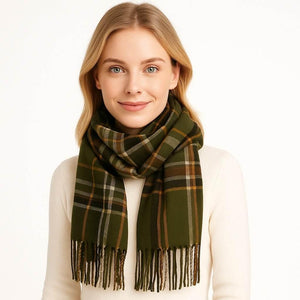 Luna Grid – Imitation Cashmere Winter Scarf - Jewellar