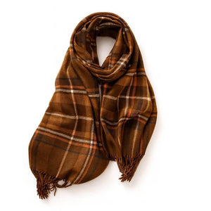 Luna Grid – Imitation Cashmere Winter Scarf - Jewellar