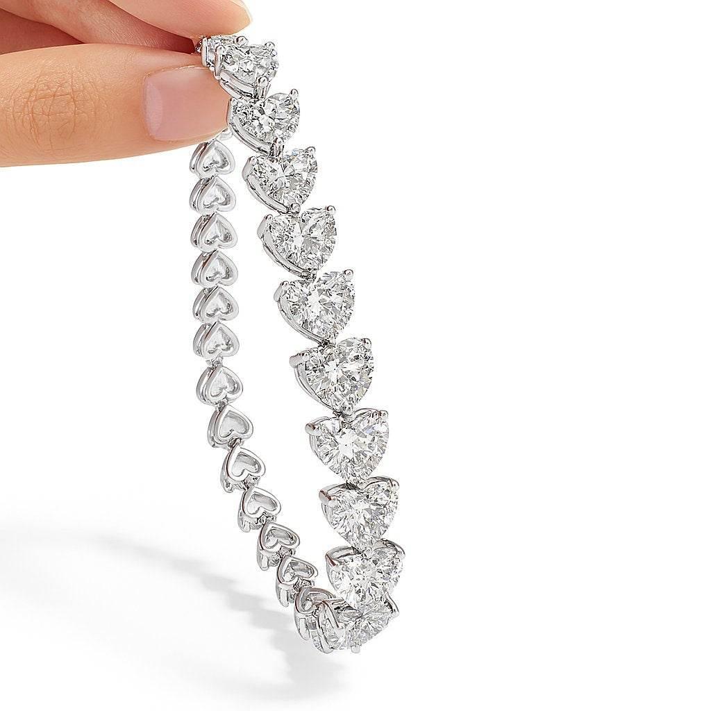 Luna Heart – Diamond Accent Love Bracelet - Jewellar