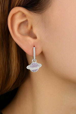 Lunara Star – 925 Silver Purple Zircon Earrings - Jewellar