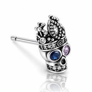 Men's Crowned Skull Stud