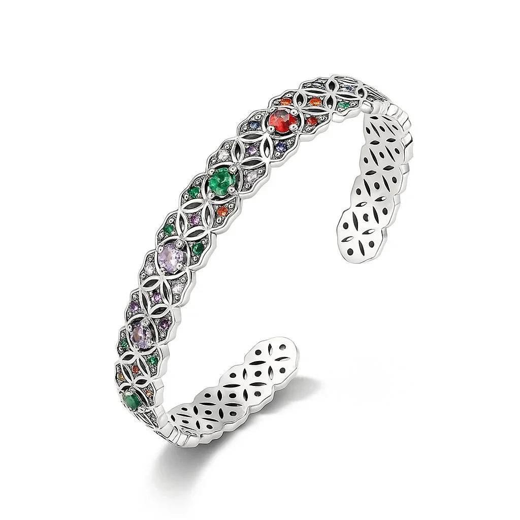 Myra Totem – 925 Silver Hollow Vintage Bracelet - Jewellar