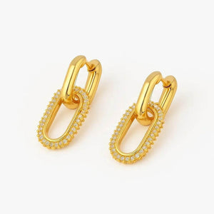 Nova Arc – Gold Plated Geometric Earrings - Jewellar