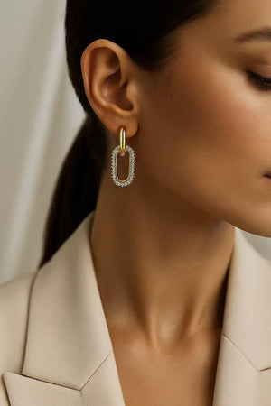 Nova Arc – Gold Plated Geometric Earrings - Jewellar