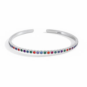 Nova Beam – 925 Silver Rainbow Gem Bracelet - Jewellar