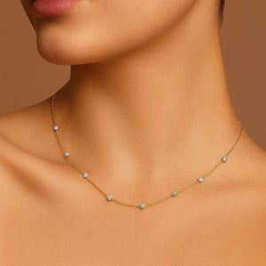 Orla Gleam – 925 Silver Geometric Clavicle Necklace - Jewellar