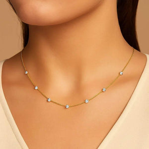 Orla Gleam – 925 Silver Geometric Clavicle Necklace - Jewellar