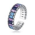 Silva Gradia – 925 Silver Geometric Diamond Ring - Jewellar