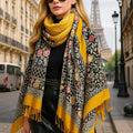 Solène Wrap – Oversized Wool Plaid Scarf - Jewellar