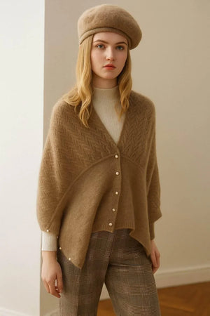 Solea – Pure Cashmere Shawl Cardigan - Jewellar