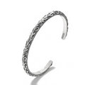 Tang Bloom – 925 Silver Carved Vintage Bracelet - Jewellar