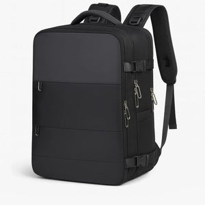 Large-capacity waterproof Oxford backpack with multiple compartments and air-pillow straps – TravelPro Oxford Backpack by Jewellar